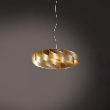 Araña de suspensión moderna FLAT una luz Oro diámetro 50xh22cm