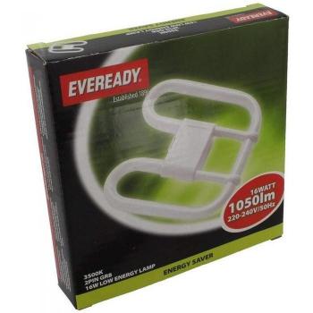 Lámpara de Ahorro de Energía Eveready 16W 240V CFL 2D Blanco One Size