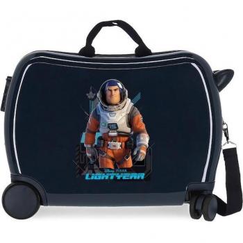 Disney Lightyear Maleta Infantil Cabina Rígida 2 Ruedas Multidireccionales Correpasillos ABS Azul con Capacidad de 34L