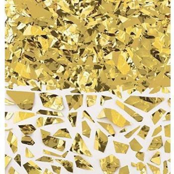 Amscan International 369002-19 Confetti-70g Emb/Print/Met/SCCNF 15 GLD SPRKLE FL Shred, Multicolor