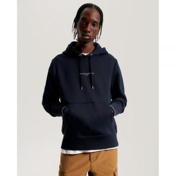 Tommy Hilfiger Men's Organic Cotton Logo Tipped Hoodie - Navy, Casual Long Sleeve, Size XL