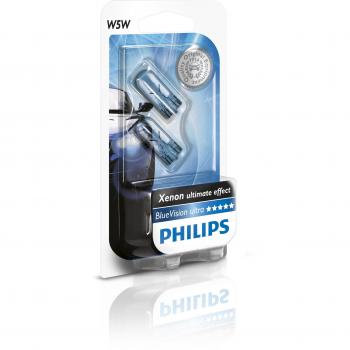 Philips BlueVision - Bombilla W5W para indicadores - 2 unidades