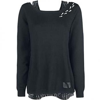 HARRY POTTER Mapa del Merodeador Mujer Jersey de Punto Negro 5XL
