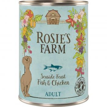 Rosie's Farm Adult 24 x 400 g - Pack Ahorro - Cordero, Peixe e Frango, Pescado y Pollo