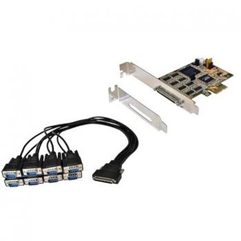 Tarjeta PCIe EXSYS EX-44388 con 8 puertos serie RS-232 y cable incluido