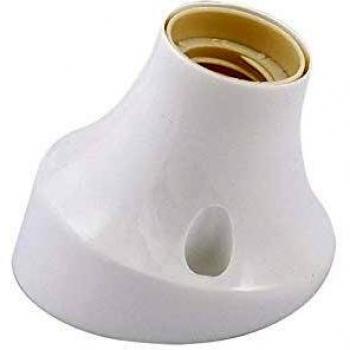 Base Curva para Punto de Luz E27 Máx. 60W - Color Blanco - Protección IP20