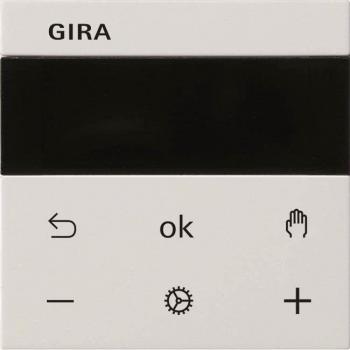 Gira System 3000 Bluetooth Room Temperature Controller - Glossy White