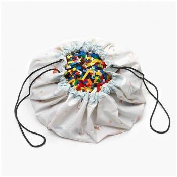 Tapis de juego 2 en 1 Jungla Marrón 140 cm - Sac de almacenamiento y alfombra PLAY&GO