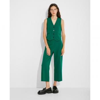 NAËLLE - Pantalón de traje elástico tipo culotte con falsos bolsillos frontales y bajo crop