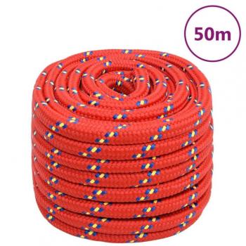Cuerda de barco polipropileno roja 20 mm 50 m