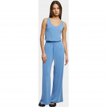 Urban Classics Women's Plus Size Long Sleeveless Modal Jumpsuit in Horizon Blue