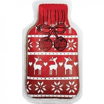 'Calentadores de manos navideño Rojo - Alce con pompón, altura aprox. 12 cm, en embalaje de PVC