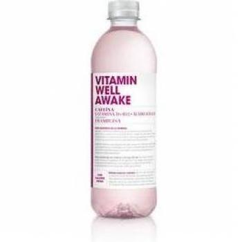 Vitamin Well Awake Bebida Vitaminada Sabor Frambuesa 500ml - Baja en Calorías - Sin Conservantes - Con Cafeína - Mejora la Concentración