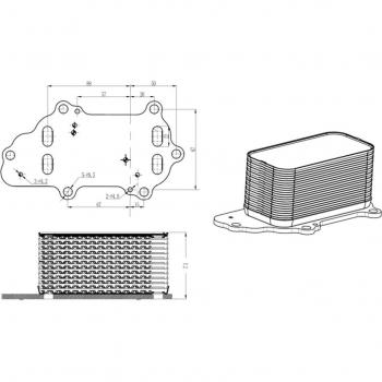Enfriador de aceite NRF 31848 - Enfriador de aceite para motor, fabricado en aluminio, con intercambiador de calor integrado, compatible con múltiples modelos de vehículos y diseñado para optimizar la temperatura del aceite del motor