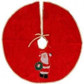 Tapete para pie de árbol navideño Papá Noel rojo Ø90 cm