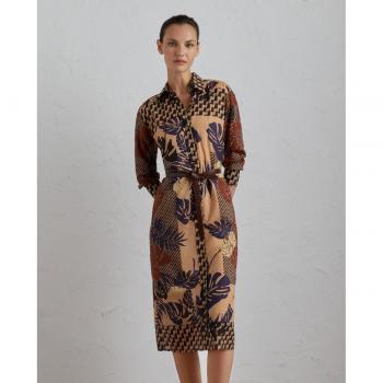 Vestido camisero estampado fantasía con cinturón Lloyd's