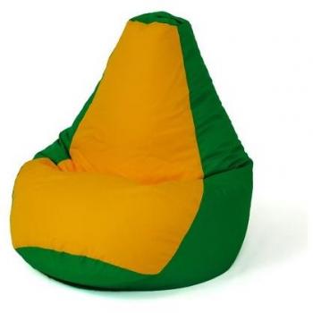 Sako Bolso Puf Pera XL Verde-Amarillo 130 x 90 cm