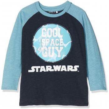 NAME IT Nmmstarwars Harly LS Top Wdi, Camisa Manga Larga para Bebés, Delphinium Blue, 86