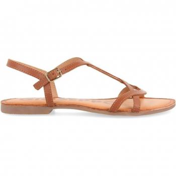 Sandalias de Tiras Finas Marrones para Mujer NAVASSA