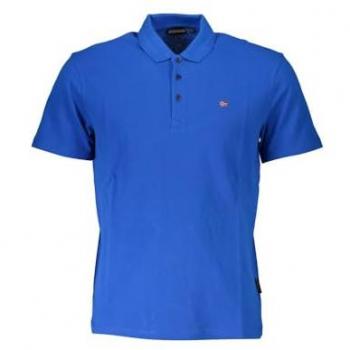 Napapijri Ealis Men's Short Sleeve Polo Shirt - Blue Lapis - Size Large