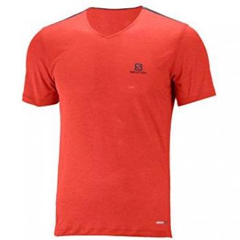 Salomon Cosmic Block SS tee M - Camiseta, Hombre, Rojo