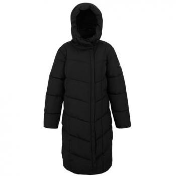 Regatta Women's Black Water-Repellent Quilted Longline Parka Jacket - Size 18