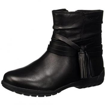 Geox JR Crissy E, Botines Niñas, Schwarz