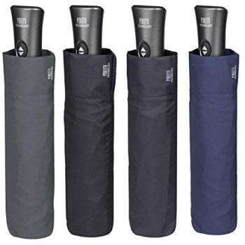 PERLETTI perletti21617 58 x 8 cm Gent Mini 3 Secciones Resistente al Viento Paraguas de Microfibra con Caja expositora