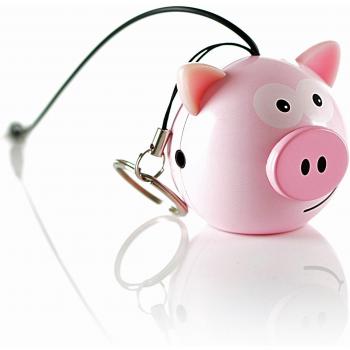 KitSound Mini Buddy - Altavoz portátil para el exterior, diseño de Cerdo, rosa