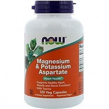 Now Foods Magnesium & Potassium Aspartate with Taurine - 120 Capsules