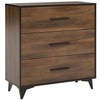 Cómoda Parma D101, 3 Cajones, Nogal, 94x91x40cm