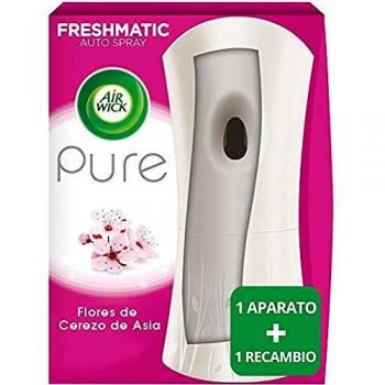 Air Wick Freshmatic - Aparato y recambio de Ambientador Spray Automático, Esencia para Casa con Aroma a Flores de Cerezo de Asia , 1 Aparato + 1 Recambio
