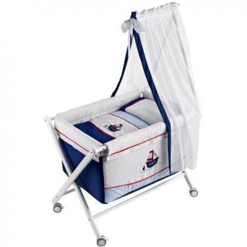 Naf Naf MINICUNA + TEXTIL Y VELO LITTLE BOAT, Azul, 55x72x90