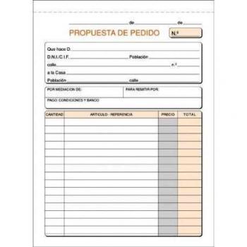 (Caja 10 unid) TALONARIO PEDIDOS 15x21 SIMPLE T-27