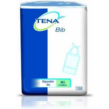 Tena Bib 720611 Servilletas protectoras para pacientes, pequeñas/medianas, 37 cm x 68 cm