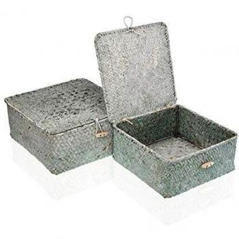 SET 2 CESTAS C/TAPA marca VERSA