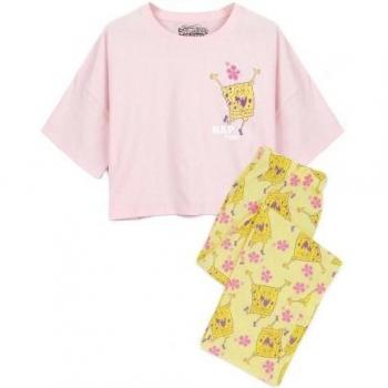 SpongeBob SquarePants - Conjunto de pijama largo para mujer y mujer