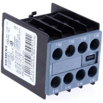 Bloque de contactos auxiliares Siemens SIRIUS 3RH2911-1FC22, tipo: Contacto auxiliar, características: montaje a presión, terminal tornillo, configuración 2NC + 2NO, tensión nominal 250 V