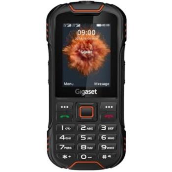 Gigaset GLX 8 PLUS - Teléfono móvil resistente al agua y polvo IP68, 4G, Dual SIM, teclado físico, pantalla LCD de 2.4, negro y naranja