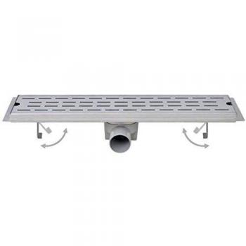 vidaXL 2X Desagües Lineal Ducha Curvas Acero Inoxidable 830x140mm Cuarto Baño