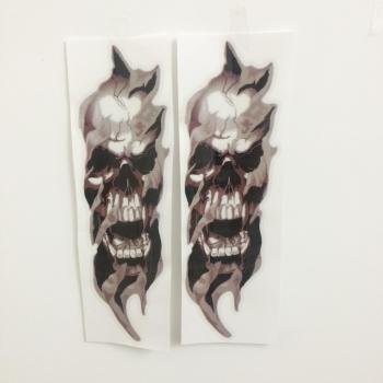 1 par de calcomanías para motocicleta, diseño de calavera