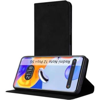 Funda Polipiel con Tarjetero Compatible con Xiaomi Redmi Note 12 Pro+ Plus 5G Color Negra
