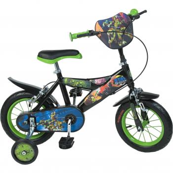 Tortugas Ninja - Bicicleta para niño, 12, color negro