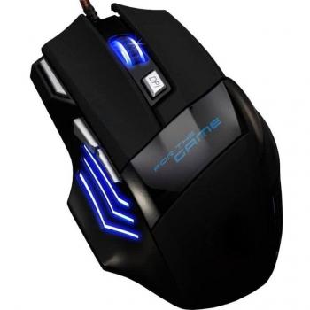 Ratón Gaming Óptico USB con Retroiluminación LED 2400 DPI Ajustable Negro
