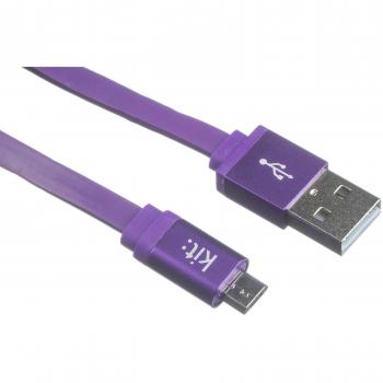 Kit Micro USB Cable plano de datos-compatible con Smartphones, Tablets y PCs incluyendo Samsung Galaxy S2/S3/S4/S5, Galaxy Note 2/3, Galaxy Tab 2/3/4, Sony Xperia Z1/Z2, HTC One/One M8 y Google nexo 5/7/10 - metálico negro