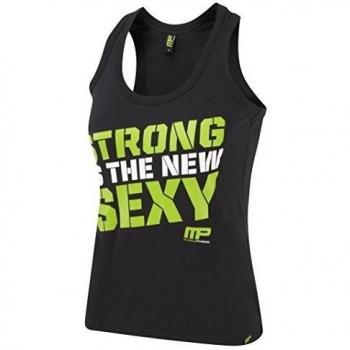 Musclepharm MPLVST432 Ladies Muscle Pharm Printed Vest Black/Lime Green Large - Las Mujeres Imprimieron Vest - Negro/Verde Lima, Grande