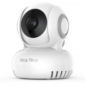 Camara WiFi IP HD P2P con Micrófono y Altavoz, Visión Nocturna, Detección de Movimiento, Seguridad para Bebé/Mascotas, Transmisión inalámbrica 100M Inglés Español APP