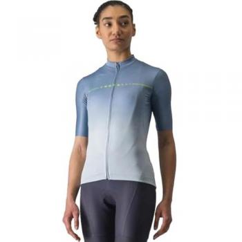 Maillot Castelli Salita Mujer Manga Corta Azul Acero - XL