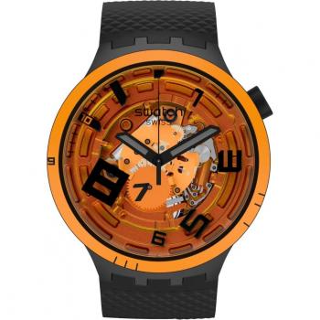 Reloj Swatch Big Bold Oops! con correa de silicona negra