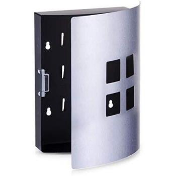 Zeller 13848 Armario para Llaves, Acero Inoxidable, Gris, 21.5x6.5x24.5 cm